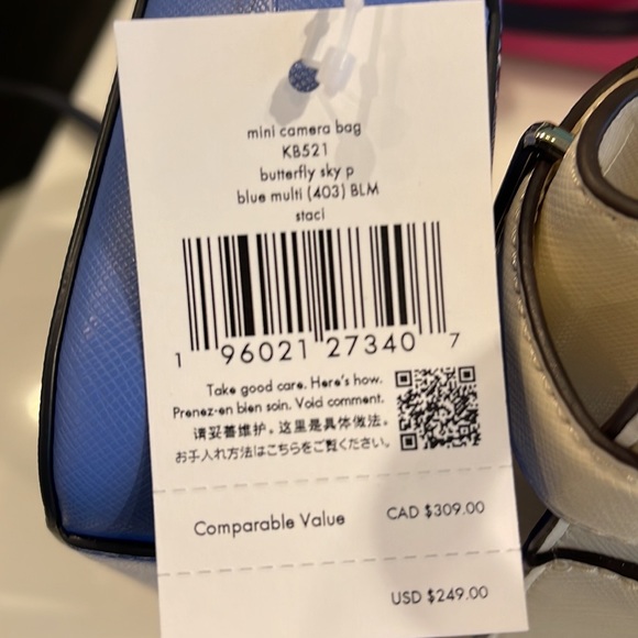 Kate Spade staci mini camera bag butterfly sky blue multi
KB521 - Picture 13 of 16